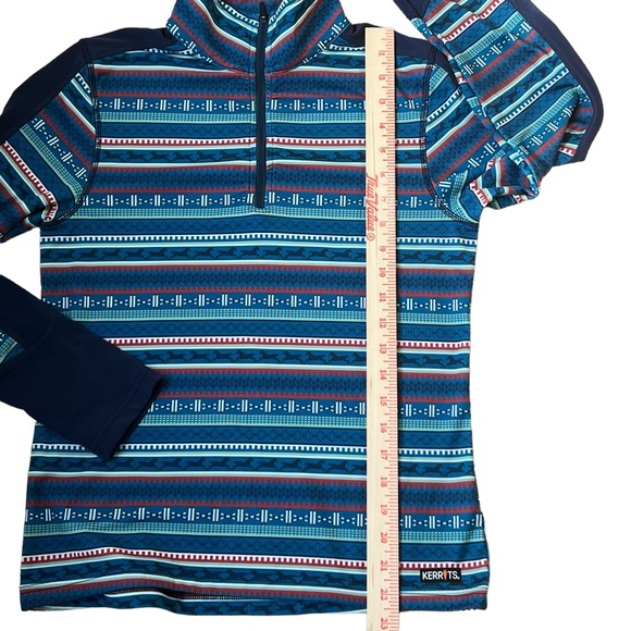 Kerrits youth unisex Fair Isle fleece Tech Top 1/4 zip pullover youth XL - Picture 5 of 9